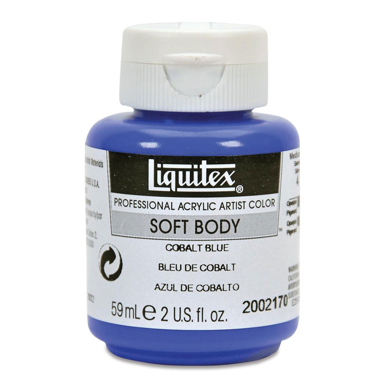 Liquitex Soft Body Artist Acrylics - Cobalt Blue, 59 ml bottle